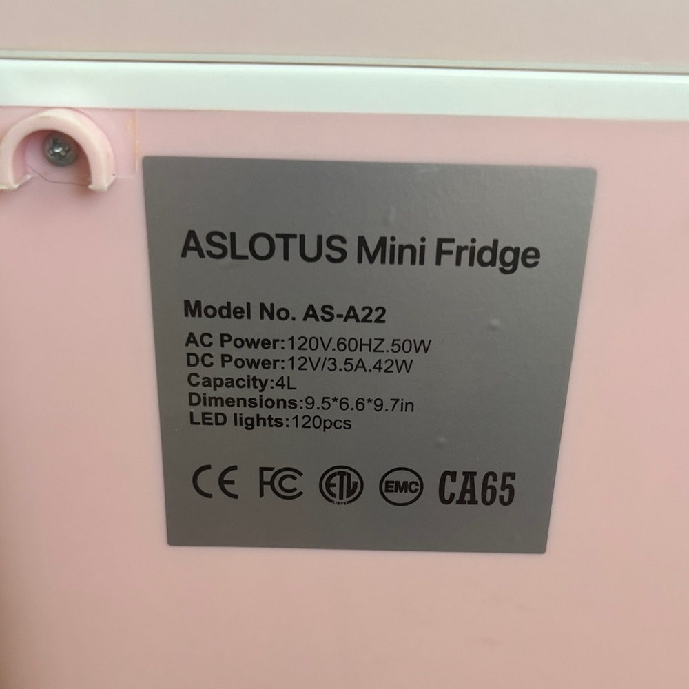 Pink Mini Fridge - Picture 5 of 7